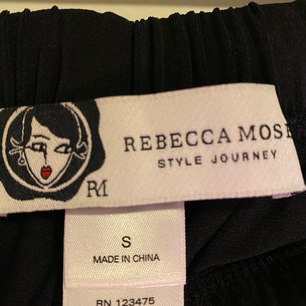 NWOT Rebecca Moses black pants. - Picture 2 of 6